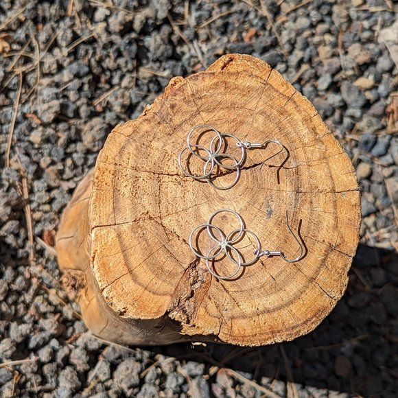 Navajo Sleeping Beauty Turquoise Mini‎ Wire Floral Dangle Earrings Jewelry*** - Picture 9 of 10